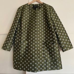 Ann Taylor Factory Peacock Jacquard Coat
